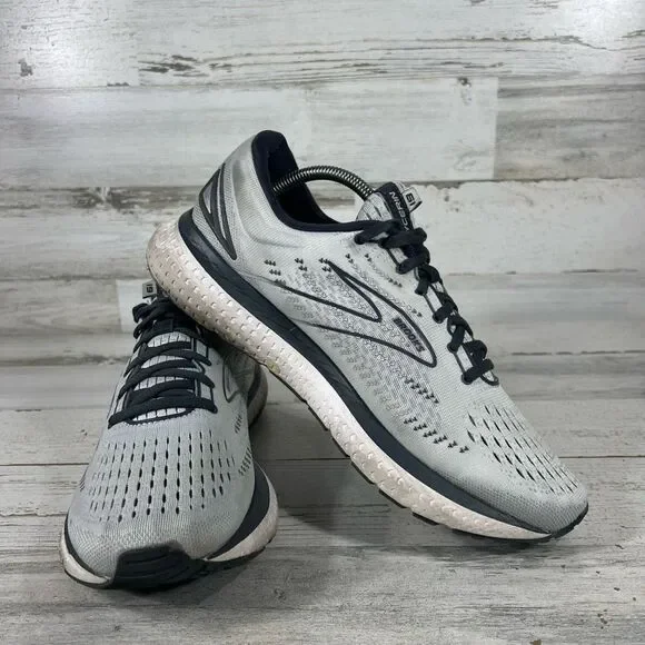 Brooks Womens Glycerin 19 Lace Up Running Athletic Sneakers Gray Size 12 - Picture 6 of 8